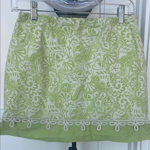 Vineyard Vines Green & white Women's under the sea themed Skirt Sz 2